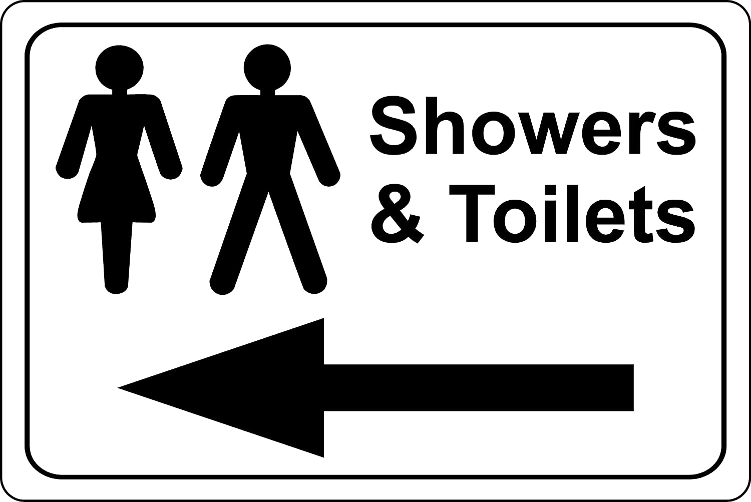 Shower And Washroom Sign